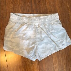 GAP Gray and White Athletic Shorts Camo